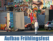 Frühlingsfest München: bei dem schönen Wetter wird schon aufgebaut. Fotos und Video vom 11.04.2009 (Foto. MartiN Schmitz)